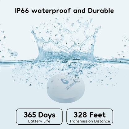 Winees WiFi Water Leak Detector for Home, 3 Pack Water Sensors with 100dB Adjustable Alarm, Leak Alert Email&SMS Notification, 200M Transmission for Basement, Bathroom, Laundry, IFTTT, 2.4G WiFi Only