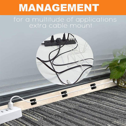 3/4" Zip Tie Adhesive Mounts Self Adhesive Cable Base Holders with Multi-Purpose Tie wire clips with screw hole,Anchor stick on wire holder,Black