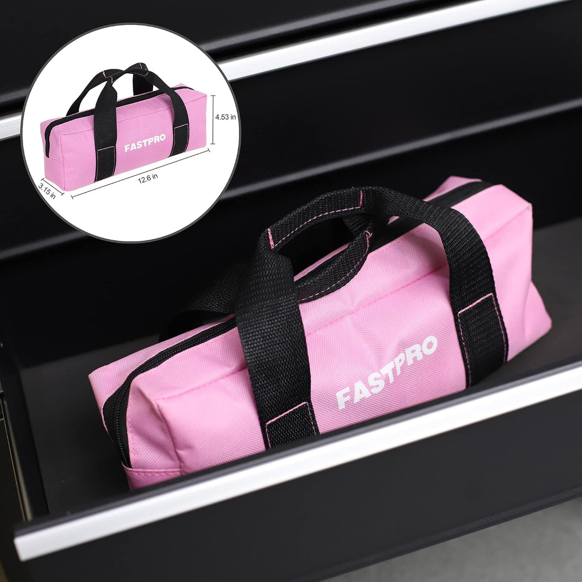 FASTPRO 15-Piece Pink Tool Kit, Household Tools Set for Women, Hand Tools for Home Maintenance & Repairing, Includes Tool Bag