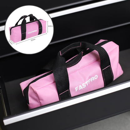 FASTPRO 15-Piece Pink Tool Kit, Household Tools Set for Women, Hand Tools for Home Maintenance & Repairing, Includes Tool Bag