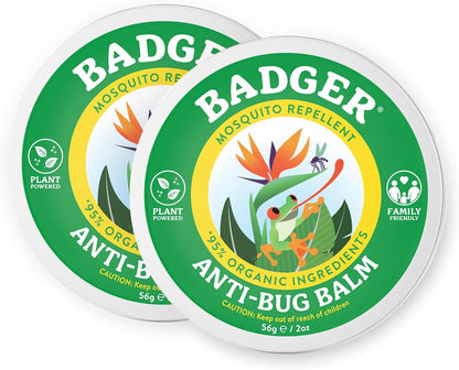 Badger Bug Repellent, Easy to Use Travel Stick, DEET-Free Mosquito Repellent & Insect Protection, Certified Organic Essential Oil Balm