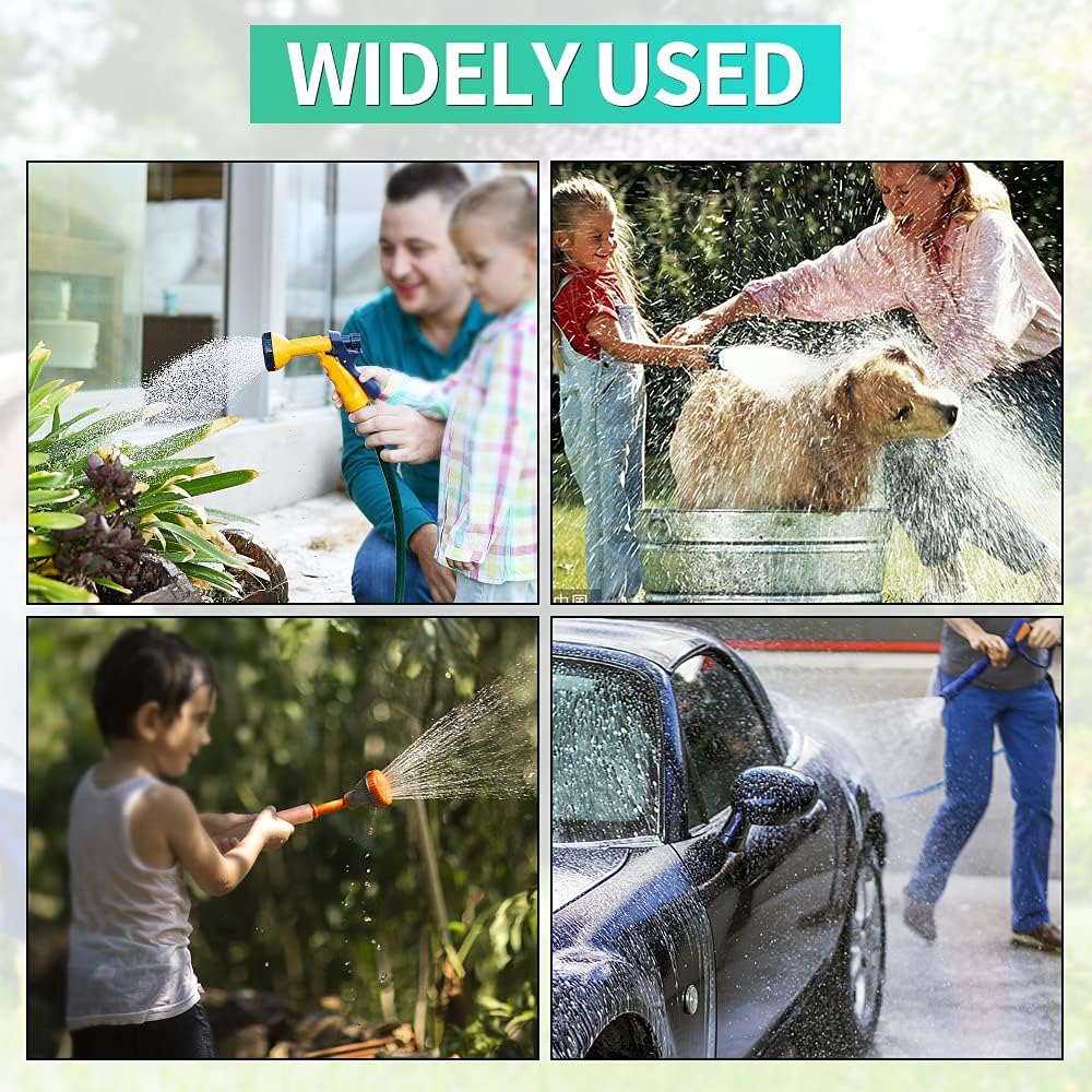 2 Way Garden Hose Y Splitter, 3/4 Inch Heavy Duty Metal Faucet Splitter | 2 Pack 3/4" Garden Hose Splitter Heavy Duty Water Faucet Splitter with Comfortable Rubberized Grip + 6 Extra Rubber Washers