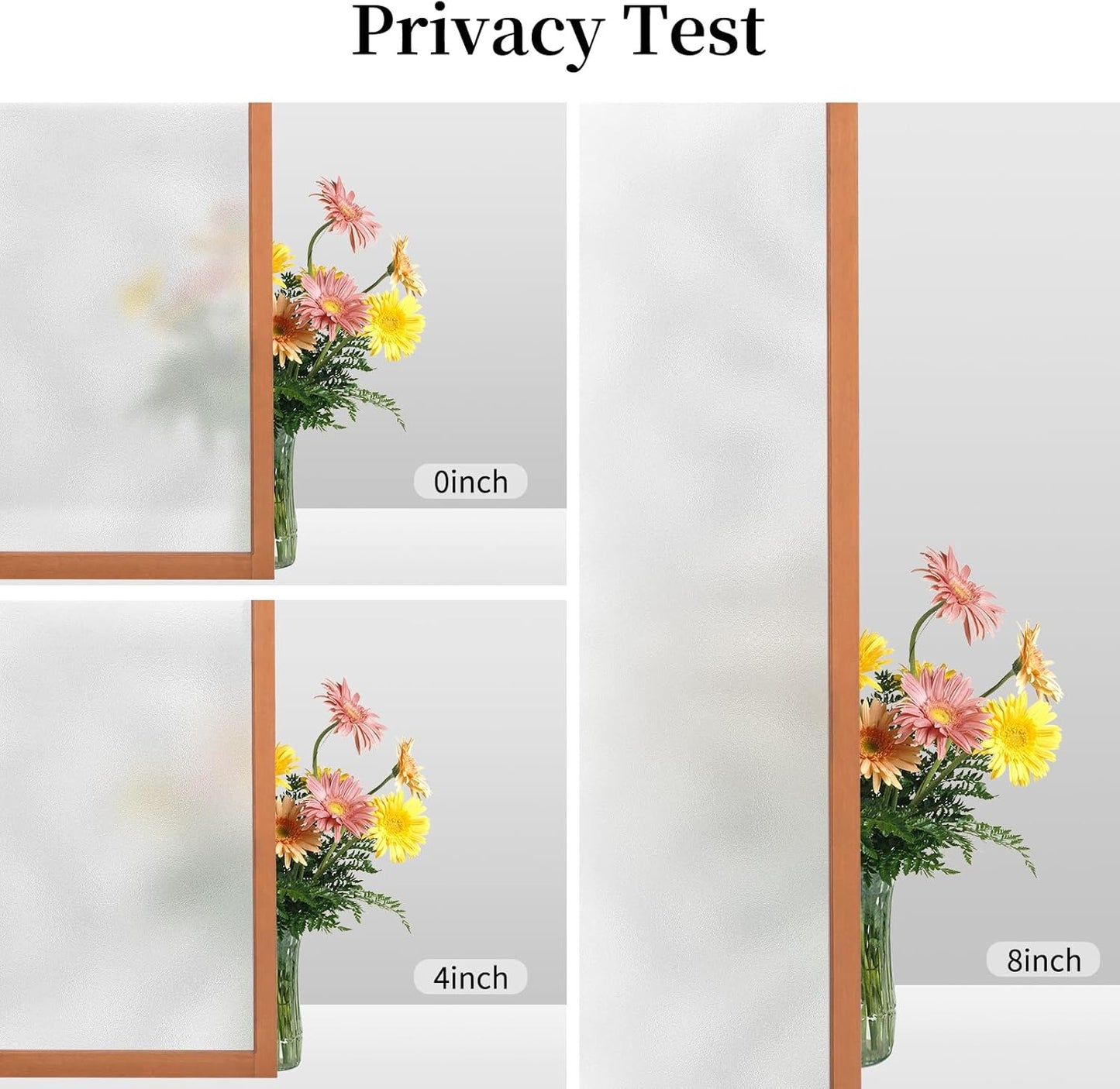 Niviy Frosted Glass Window Privacy Film Decorative, Static Cling Bathroom Window Frosting Film Day and Night Windows Cling Home Glass Door Cover, 17.5 inch x 78.7 inch