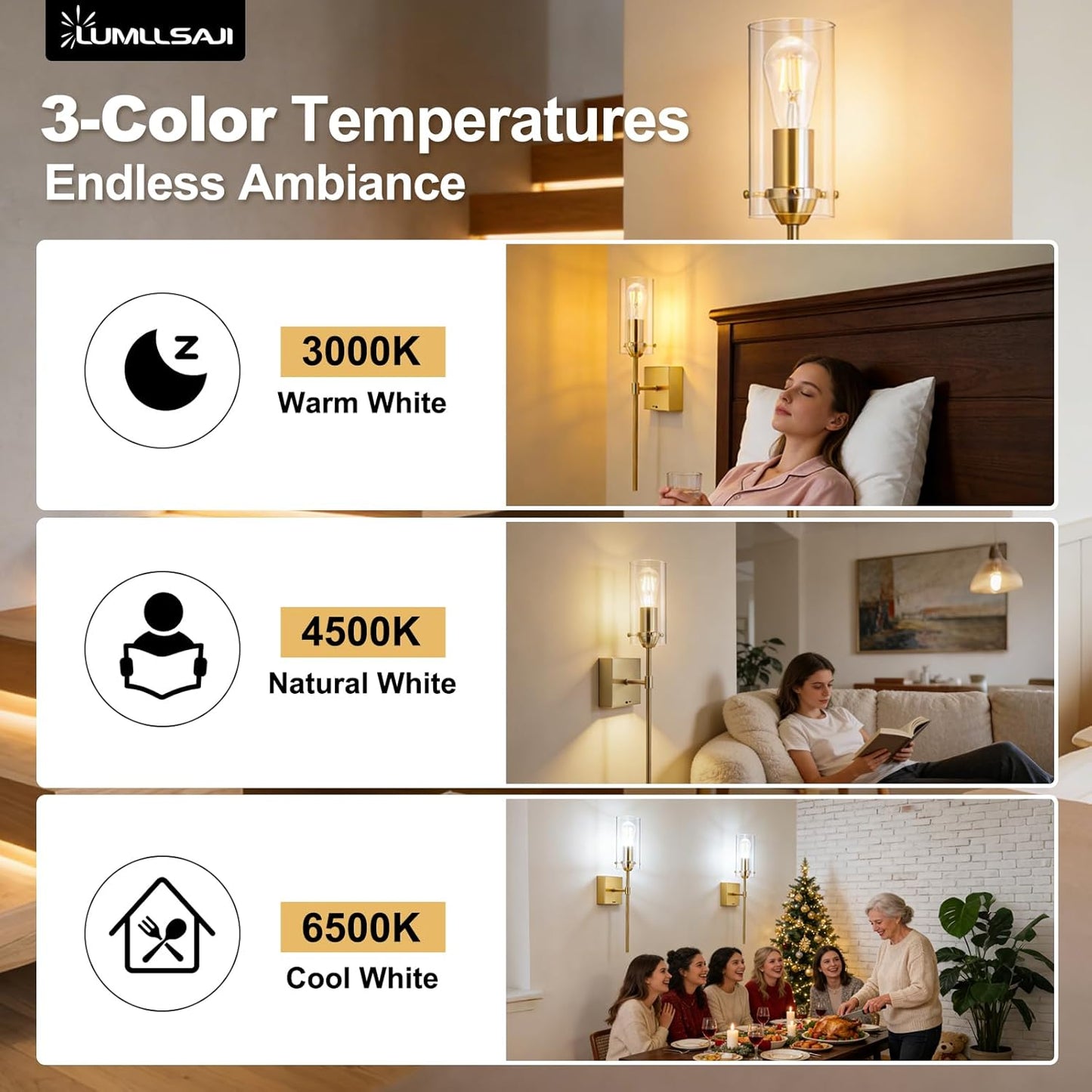 Battery Operated Wall Sconce, Glass Wireless Wall Sconces Set of Two Rechargeable with Remote Control Dimmable Wall Light for Bedroom Living Room Hallway Entryway, 3000-6500K