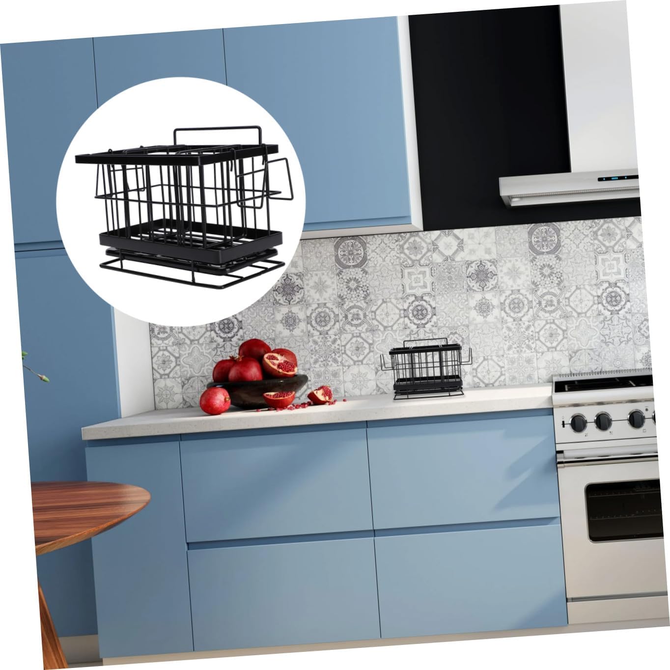 Outanaya 1pc Wall-mounted Adjustable Stainless Steel Rag Storage Rack Sponge Drain Basket for Kitchen and Bathroom Easy to Install Organizer for Cleaning Cloths and Utensils