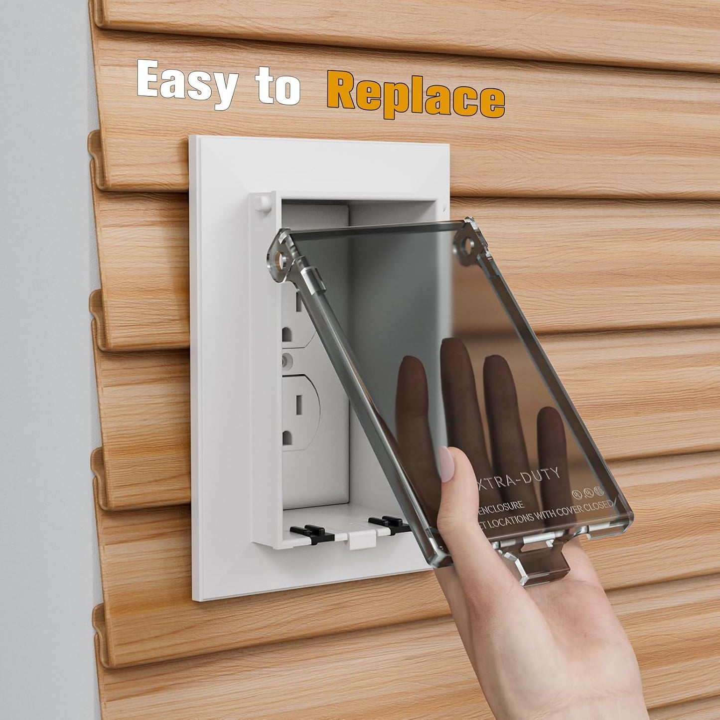 2Pcs Recessed Outlet Box Cover, DBVC-1 Replacement Cover, UV Rated, Weather-Proof, Type 3r Enclosure Cover Compatible with DBVR/DBVS/DBVM Series, 60VC, and Other Outlet Box.