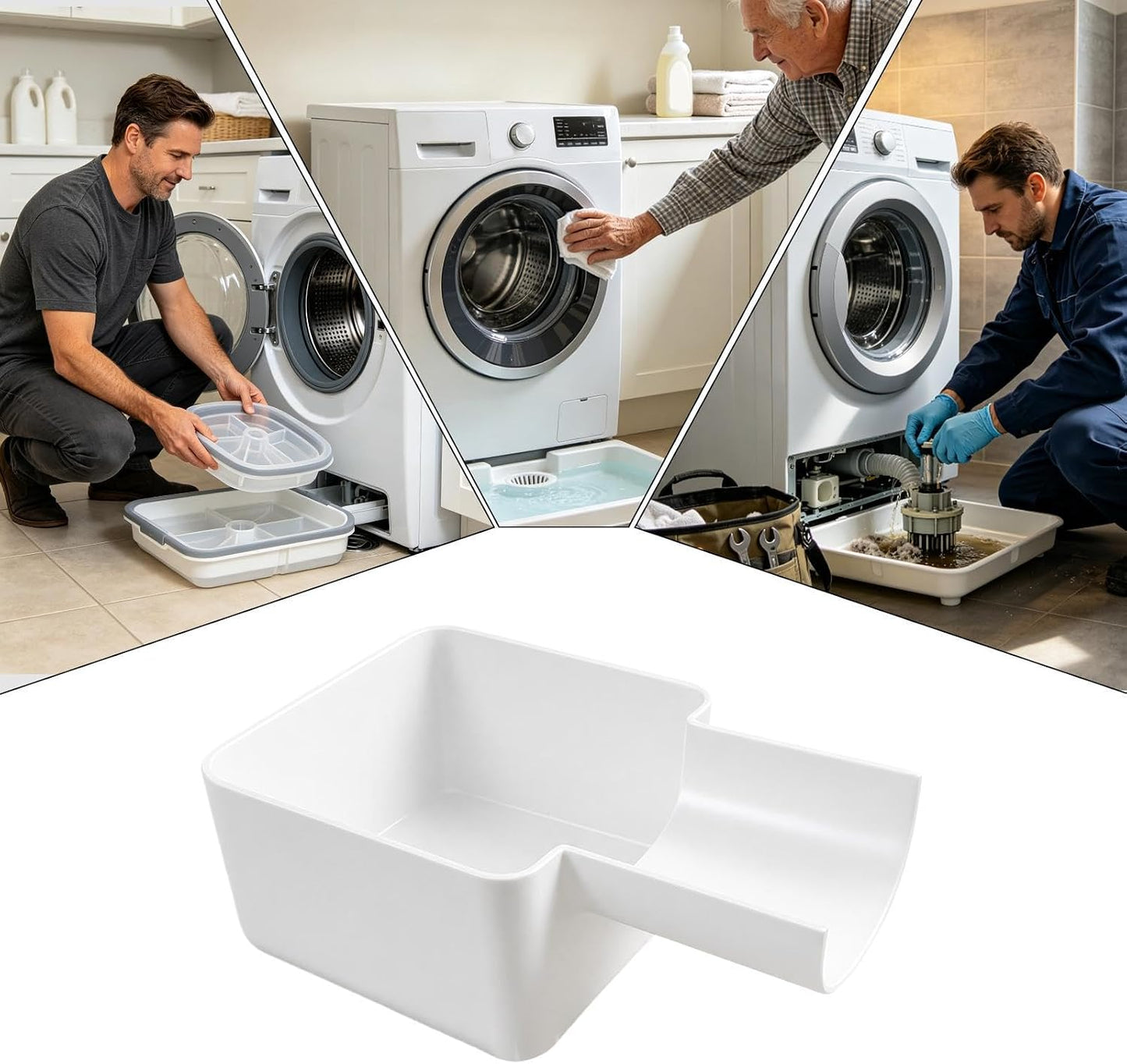 Washer Drip Pan - Washer Drain Pan, Washing Machine Filter Drain Tray | Leak-Proof Washing Machine Drain Funnel - Universal Front-load Washing Machine Drain Pan For Laundry Room Basement Apartment