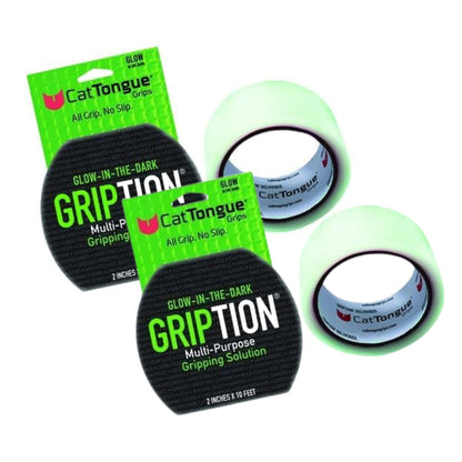 CATTONGUE GRIPS Non-Abrasive Grip Tape Roll - 2” Wide Heavy-Duty, Waterproof Anti-Slip Tape for Bathtubs, Stair Treads, Ramps & More - Indoor & Outdoor Non-Skid Solution (Clear, 10ft)