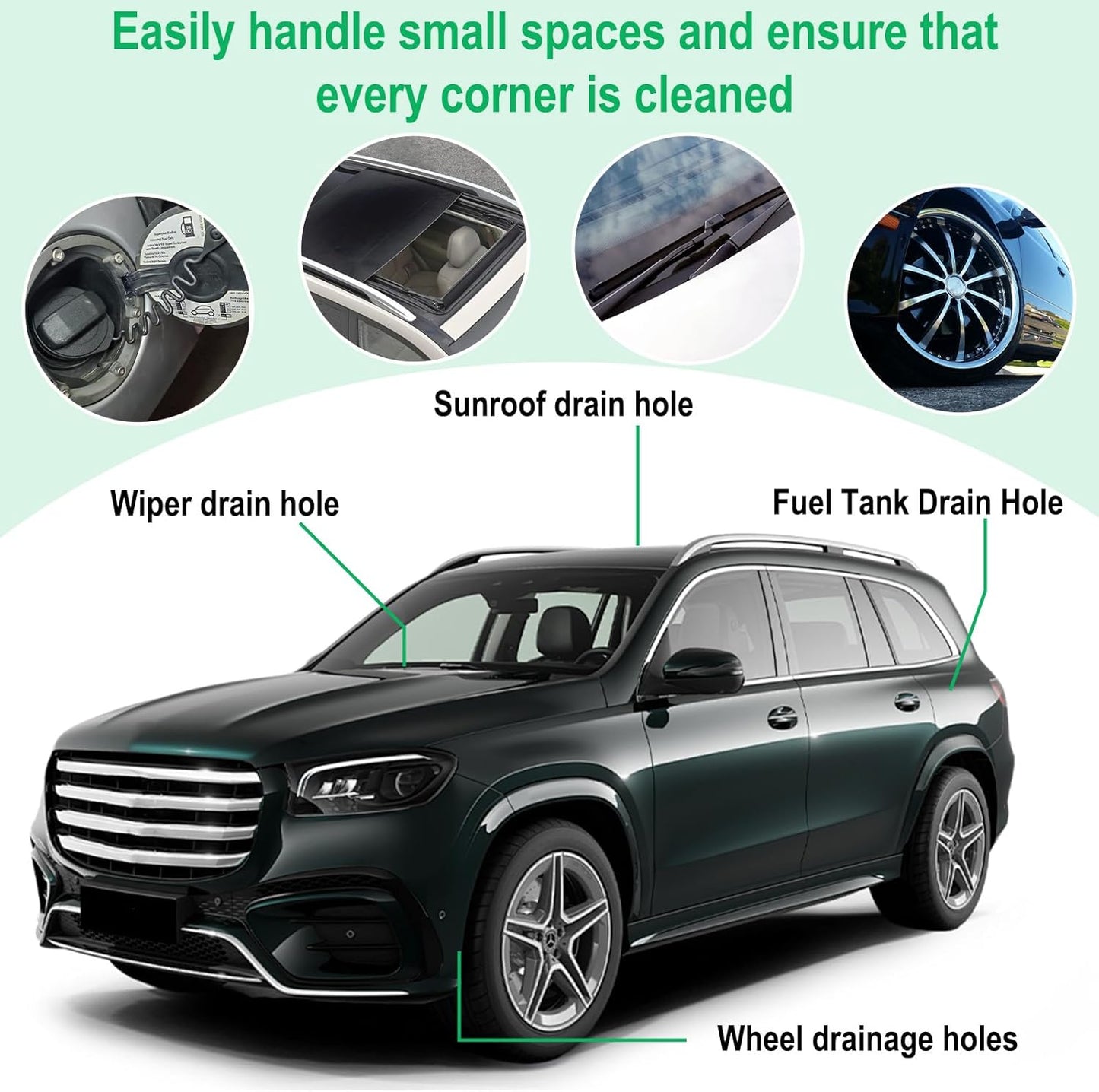 Auto Sunroof Drain Cleaning Tool, 120 Inch Flexible Tube Cleaning Brush, Drain Brush Extra Long Pipe Cleaners for Cars, Car Accessories, Car Sunroof Drain Hole Cleaner for Drains, Sewers, Windshields