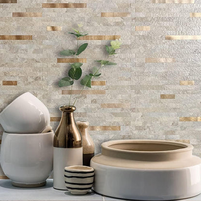 AULIGET 20 Sheets Peel and Stick Backsplash, Black & Grey Wood Look PVC Mixed Metal Stick on Backsplash Tiles for Kitchen