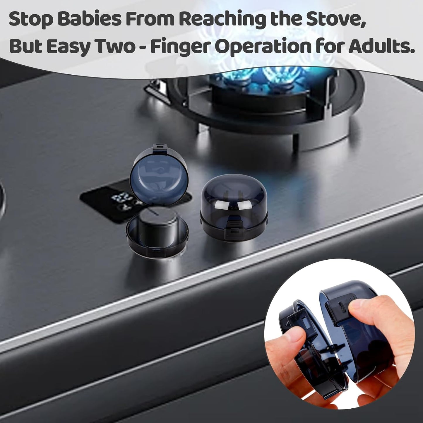 5PCS Stove Knob Safety Covers, Gas Stove Knob Locks Covers, Oven Knob Covers for Child Safety, Baby Child Proof Knob Locks Covers for Stove Handle Oven Gas Burners for Kids Pets(XL)