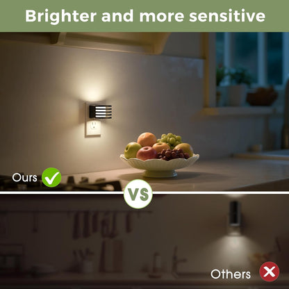 L LOHAS LED Night Light, Bubble Night Lights Plug into Wall,2 Pack 3000K/4000k/5000K Adjustable Color Temperature Night Light,Dimmable Nightlights with Dusk to Dawn Sensor for Rooms Bathroom Hallway