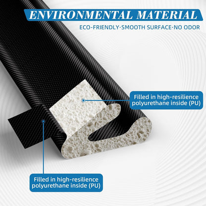 V-Shaped Thin Weather Stripping Door Seal, 19.7FT Small Draft Stopper for Doors, Foam Door Gap Filler, Insulation Winter, Soundproof,Noise-Reducing, Light-Blocking, Weatherproof Tape for Doors