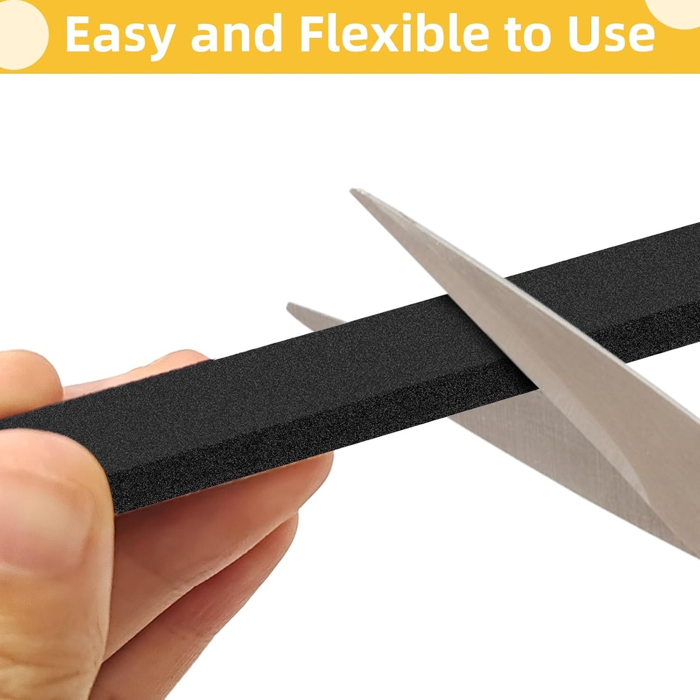 33Ft Weather Stripping Door Seal,Self Adhesive Weather Strip,Window Weather Stripping Sound Proof,Insulation,Strong Adhesive,Use for Door Frame/Window/Gaps(1/2 in x 1/4 in)