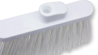 SPARTA Plastic Broom Head, Angled, Un-Flagged for Large Debris Indoor, Outdoor, Home, Restaurant, Lobby, Office, 12 Inches, Green