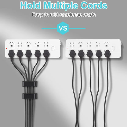 120 PCS Cable Clips, Adhesive Cord Clips for Wires on Wall, Strong Wire Clips Holders Cord Organizer for Cable Management, Christmas Lights, USB, Phone Charger, Cat 6, Car Dash Cam (Small, Black)