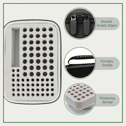 Battery Organizer Storage Case with Tester for AA AAA Button Battery Holder Carrying 3 Batteries Variety Pack 88 Batteries Zipper Mesh Bag (Batteries Not Included) (black-green)