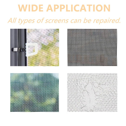 Window Screen Repair Tape Adhesive Mesh Screen Repair Patch Stickers Windows Tears and Holes Patch Kit (Gray/2 Roll, 16.4FT/2 INCH)