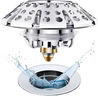 AzWzz Bathroom Sink Stopper,Sink Hair Catcher,Bathroom Sink Drain Strainer Pop Up Drain Cover Plug,Universal for 1.1 to 1.65in Sink Drain Hole