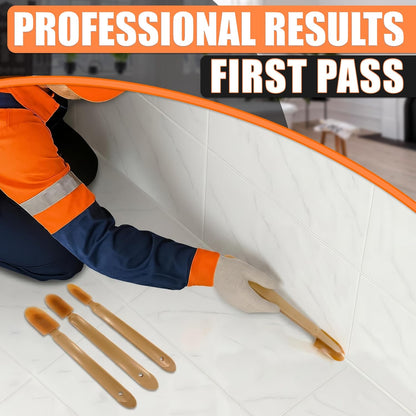 4-Piece Caulking Tool Kit for Silicone Sealant & Grout – Finishing & Smoothing Caulk Tool Set for Bathroom, Kitchen, Tile & Window – Reusable Urethane Rubber Tips with ABS Handle, Sizes 0.78"-1.73"