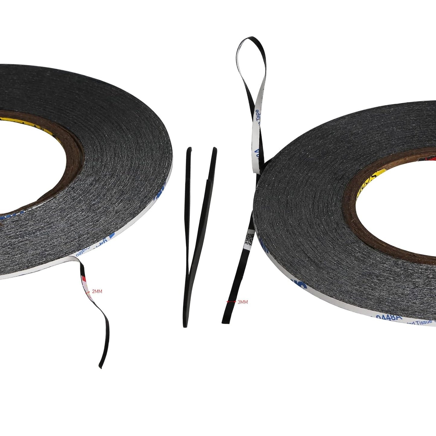 Kaisiking 2mm LCD Repair Tape for Phone Screen, Adhesive Tape with 1 Tweezers for Cell Phone, iPad, Tablets, Laptops, Camera