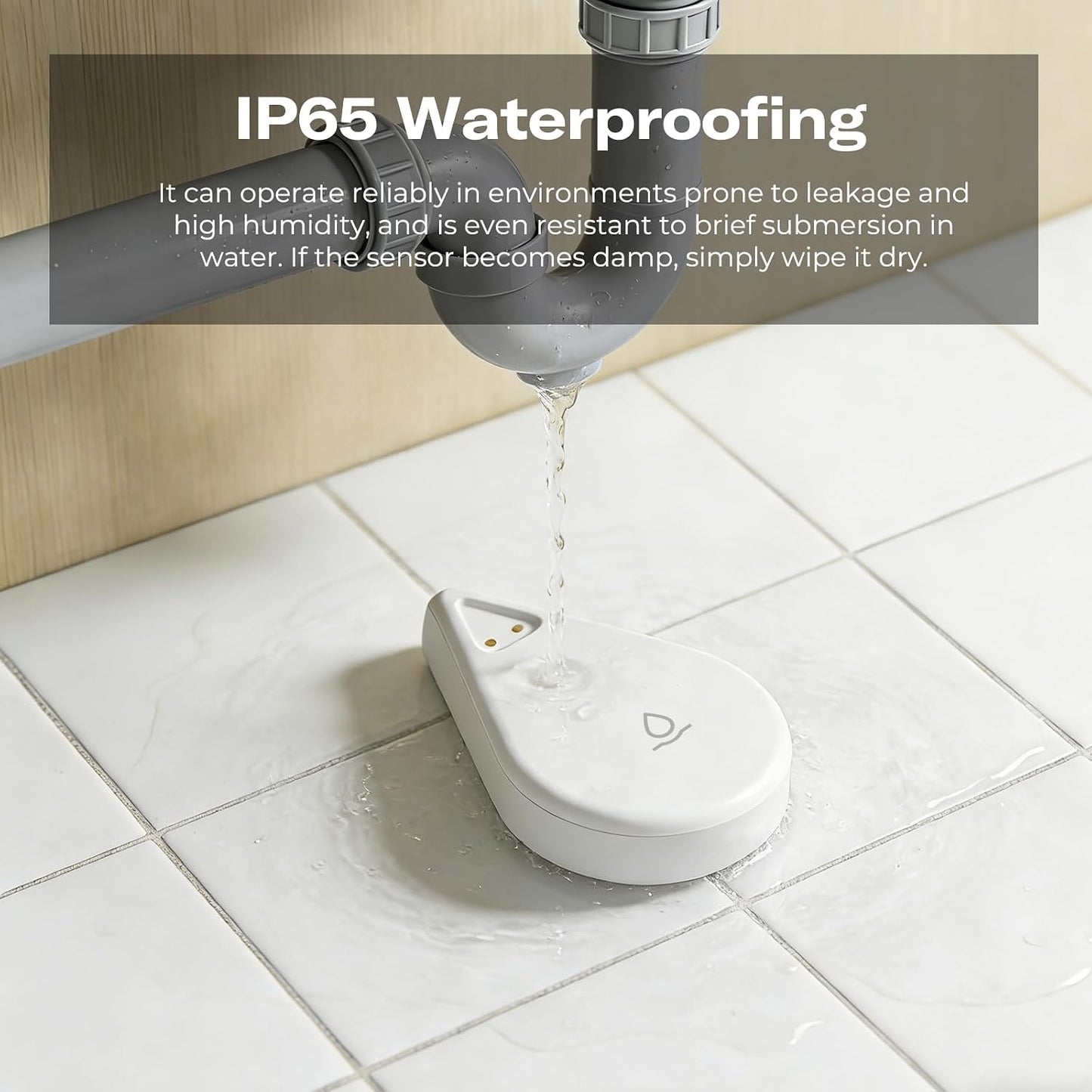THIRDREALITY Zigbee Water Leak Sensor WL2 with Dripping & Leaking Detection, App Notifications, Zigbee Hub Needed, 3-Year Battery Life, No Battery & Srien, Support Home Assistant, SmartThings, Homey