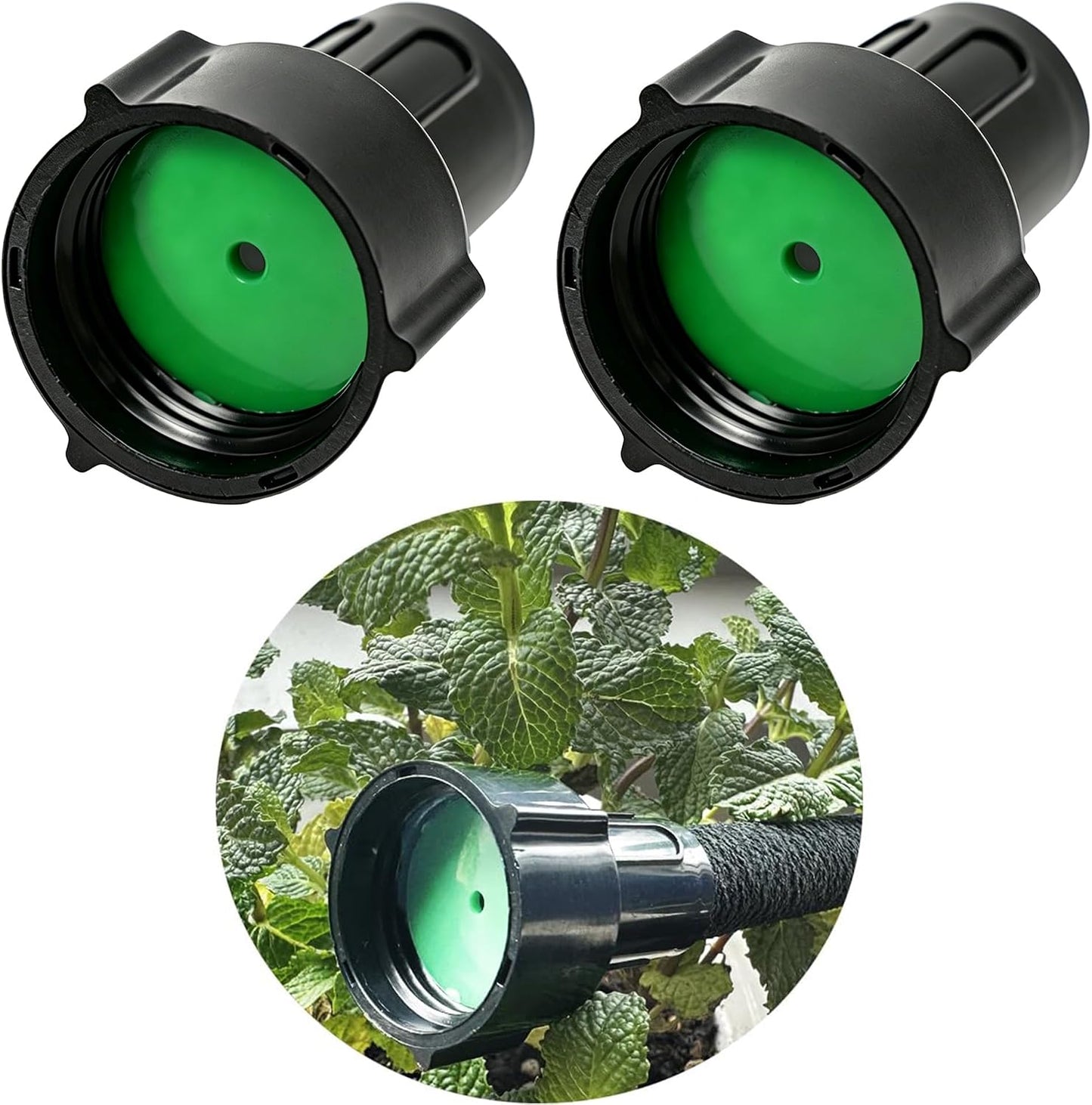 Cuckoo Hose Splitter 2 Way 1/2"Soaker Hose Repair Fittings Kit Irrigation System Connectors Set Adapter 2Pack(Hose Y Splitter)