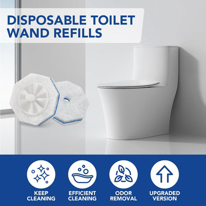 50 Count Toilet Wand Refills for Clorox, 5X Cleaning Power Toilet Bowl Wand Refills - No Falling Apart, Easy and Effective Bathroom Cleaning