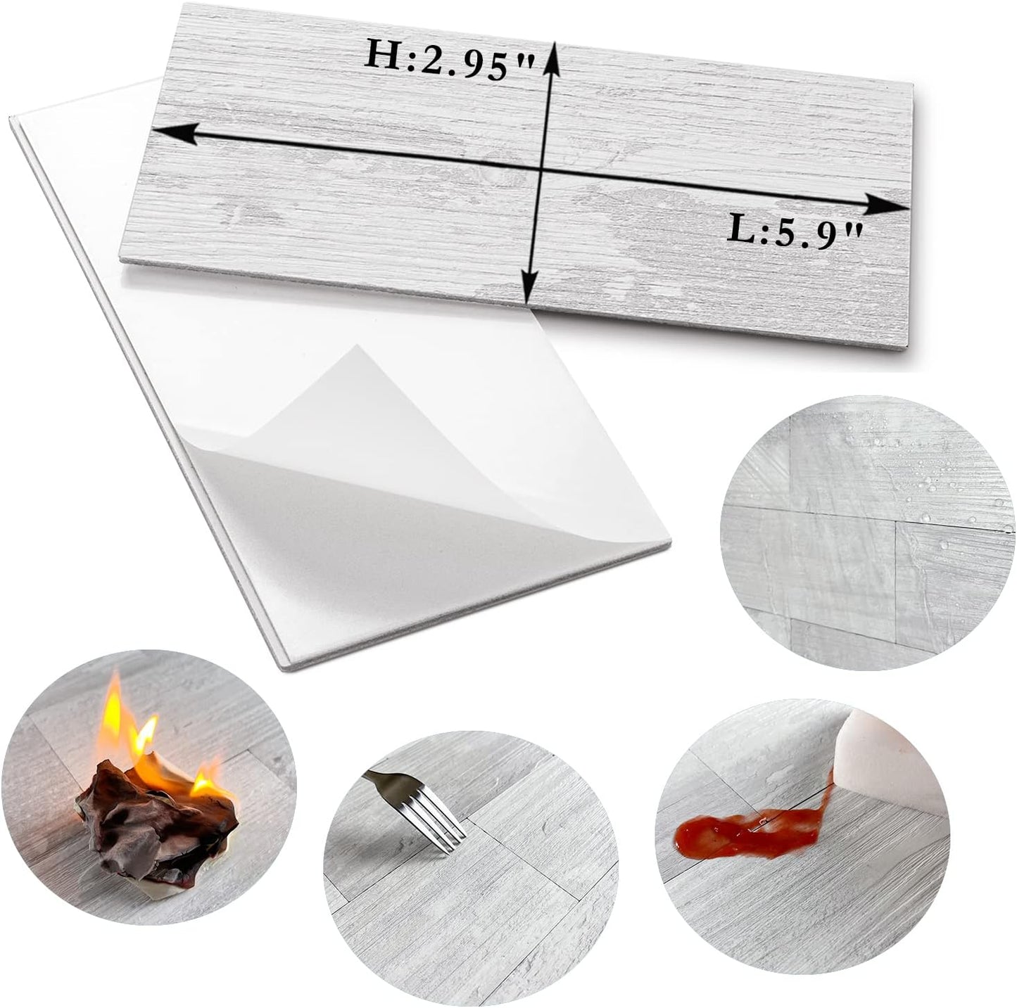 AULIGET 100 Piece Rust Slate Peel and Stick Backsplash Wall Tiles, 3" x 6" PVC Faux Stone Stick on Tiles for Backsplash Kitchen, Bathroom, Laundry Room, Camper, Fireplace