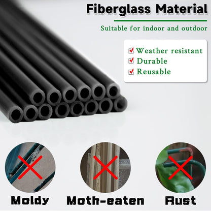 Plant Support Stakes for Indoor SupKing Orchid Sticks with Clips Garden Stake Extended to 2/3/4ft for Outdoor Potted Tomato Rose Vegetables House Palnts Comes with 20 Plants Ties(15 inch 10Pcs)