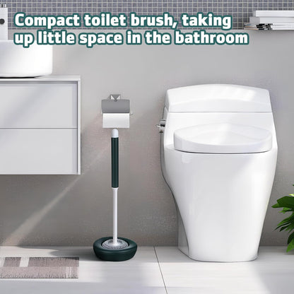 Angoily Silicone Toilet Brush with Holder Quick Drying Drainage Flexible Bristles Bathroom Cleaning Tool Modern Design Household Scrubber