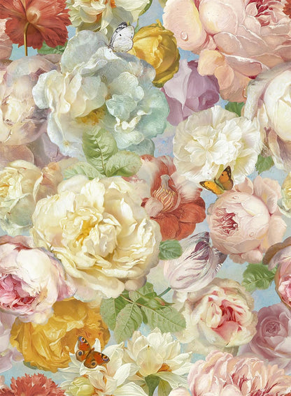 Simon&Siff Floral Peel and Stick Wallpaper 17.3"x80" Pink Watercolor Flowers Wall Murals Removable Wall Paper for Bedroom Bathroom Cabinet Renter Friendly