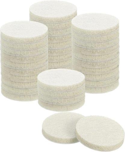 uxcell Furniture Pads, 50Pcs 1.25" - Round Self Adhesive Felt Furniture Pads, Floor Protectors for Furniture Feet Chairs Legs Hardwood Floors (Beige)