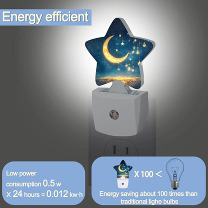 Lavender Butterfly Nightlight,Summer Flowers Star Night Lights Plug into Wall Decorations for Bedroom Bathroom,Dusk to Dawn Sensor Kitchen Hallway Stairs Energy Efficient Desk Lamp