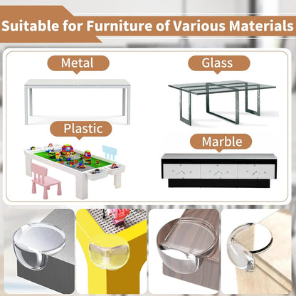 Silicone Corner Protector, Table Protectors for Baby, Clear Furniture Corner Guards & Edge Safety Bumpers Cushion to Cover Sharp Furniture & Table Edges (17 Count (Pack of 1))
