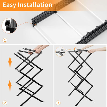 Clothes Drying Rack Household Indoor, Foldable Drying Rack Clothing for Laundry - 40" x 28.8" x 14.2", Space Saving Indoor, Black-1pack