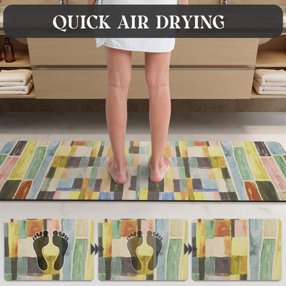 MontVoo -Bath Mat-Rubber Backing Non SlipThin Bathroom Rugs Fit Under Door- Quick Dry Absorbent Faux Suede Surface Grey Bathroom Floor Mats-Shower Rug for in Front of Bathtub Shower Gray 16x24