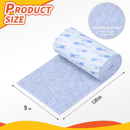 Felt Furniture Pads 120 PCS, Non Slip Self Adhesive Felt Pads Chair Leg Floor Protectors for Furniture Feet Wood Hardwood Floors, 1 inch Round, Black