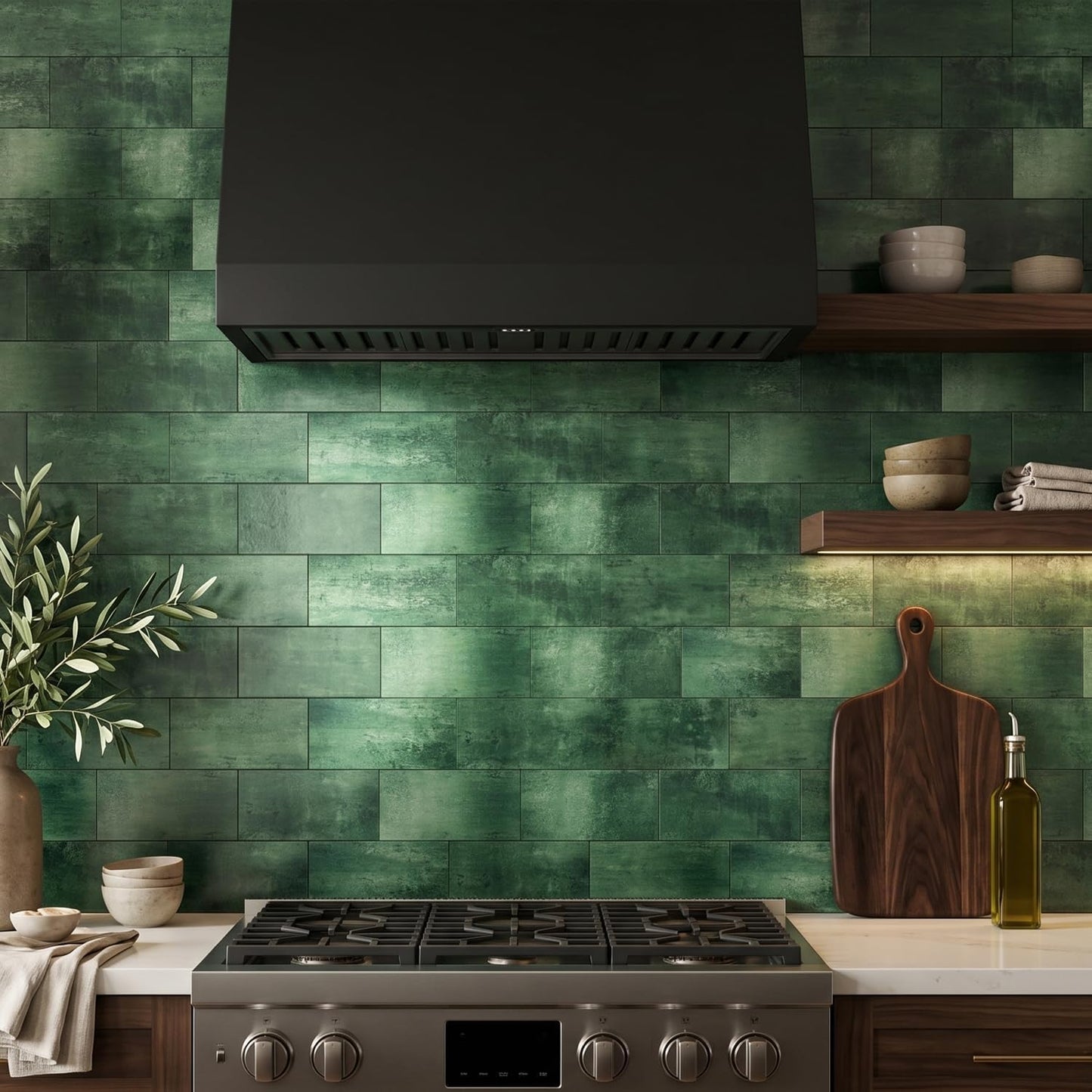 10- Sheet Polished White Peel and Stick Backsplash, 12’’Luxury PVC Ceramic Look Self Stick Subway Tiles, Waterproof Peel and Stick Wall Tiles for Kitchen and Bathrrom