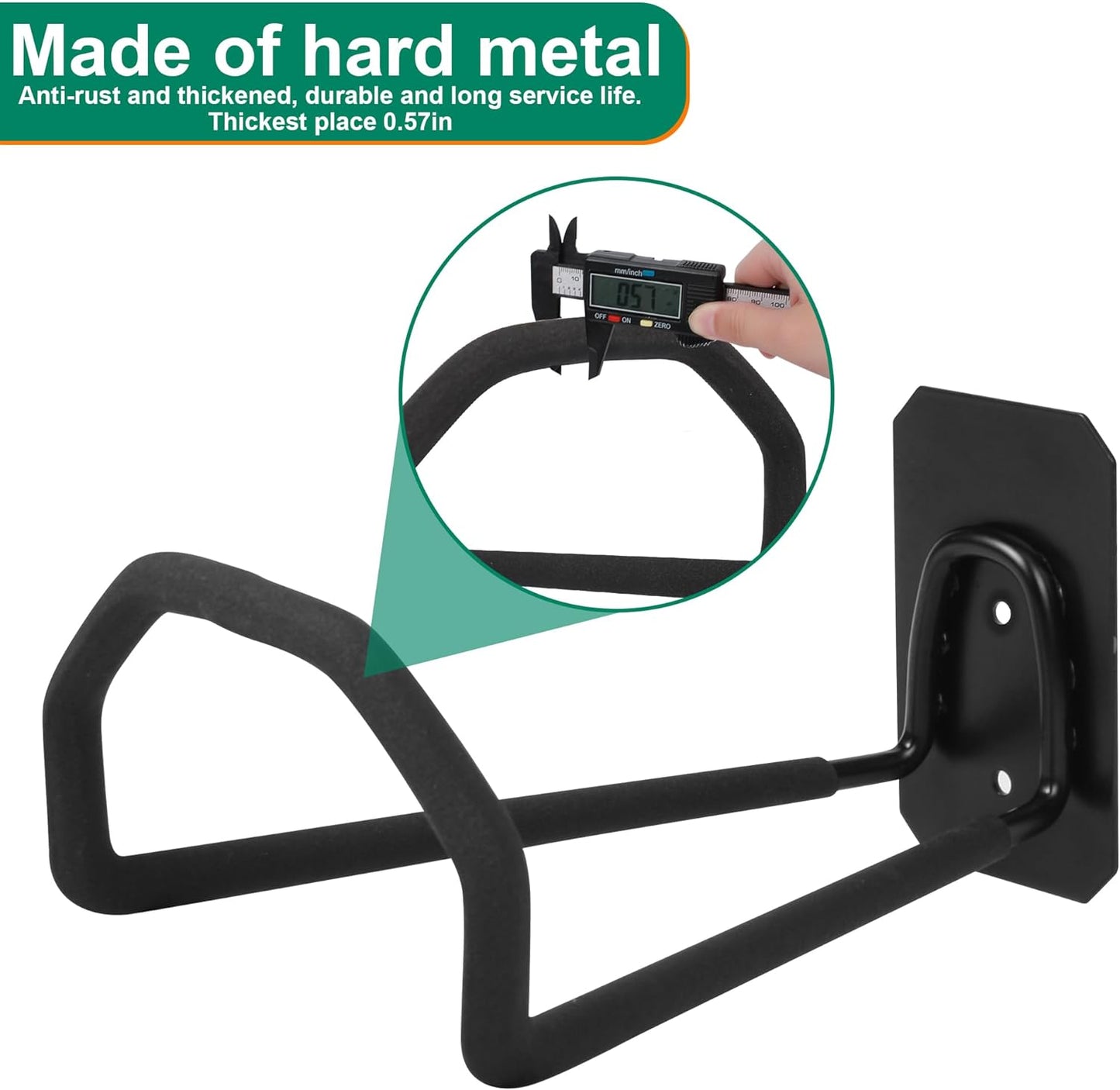 PeoMev Garden Hose Holder Wall Mount - Heavy Duty Water Hose Holders for Outside, Metal Hoses Hanger Sturdy Hose Reel Hooks for Garden