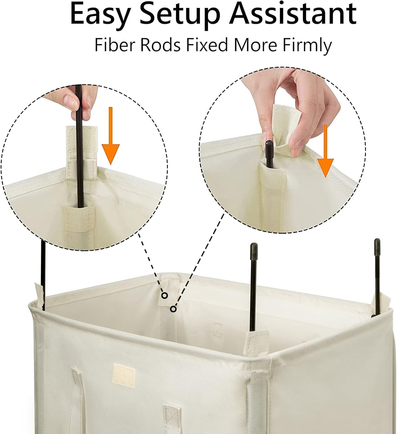 WOWLIVE 180L Laundry Hamper with Lid 3 Section,Large Laundry Basket with Removable Bags and Handles,Collapsible Dirty Clothes Hampers for Laundry,Laundry Basket Organizer for Laundry Room,Dorm,Beige