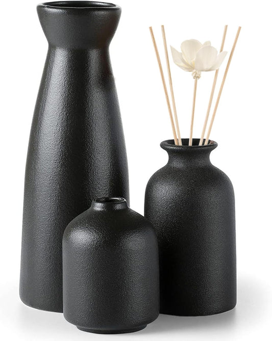 Ceramic Vase Set, 3 Small Flower vases for Decor, Home Decorative Vase, Modern Boho Farmhouse Home Decor Vases, Living Room,Table Shelf, Centerpieces Decoration(#2)