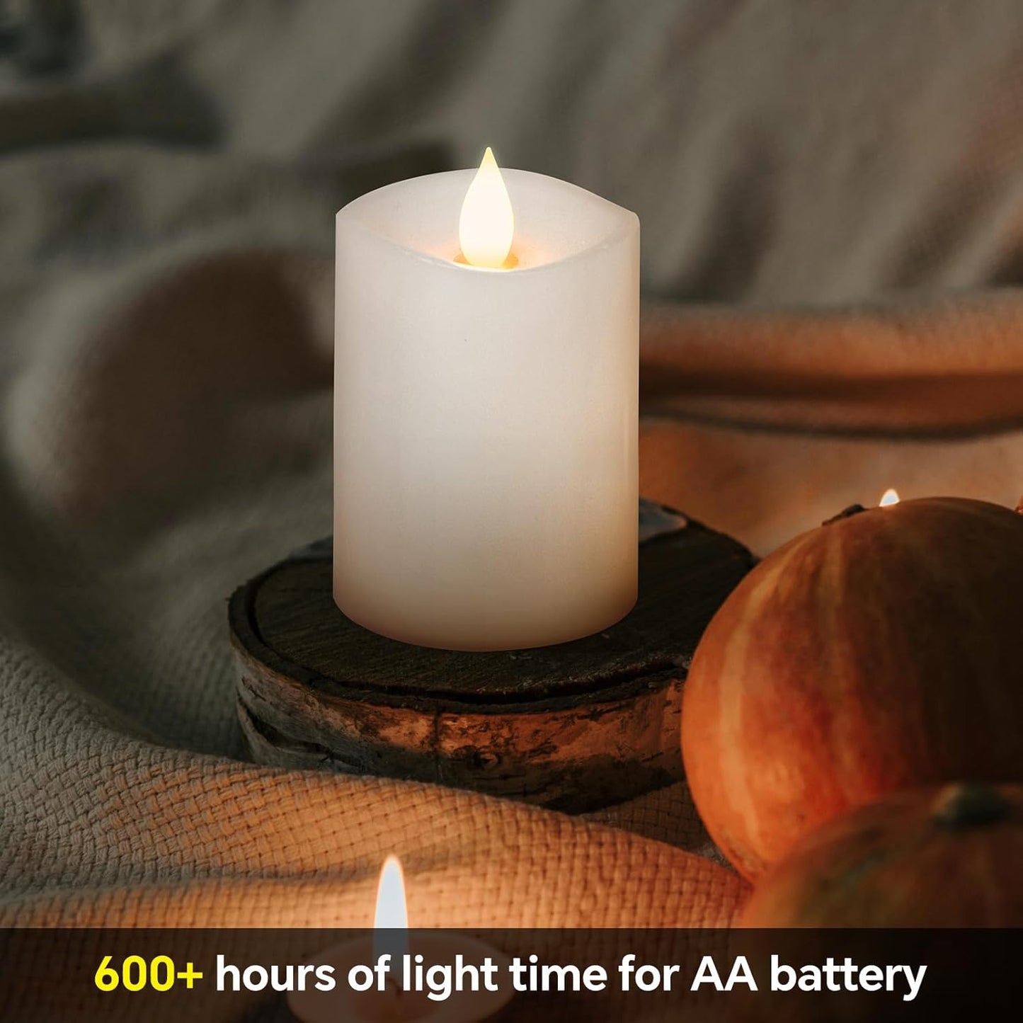 3x4 Flickering Flameless Candles Set of 3,Real Wax Pillar LED Candles,with Timer,4 inch Flameless Candles with Remote,for Party Wedding Holiday Home Decor,Ivory