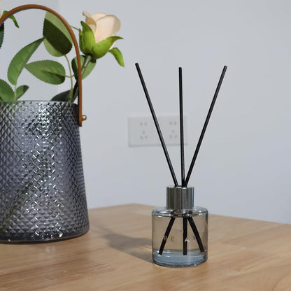 3 Pack Fragrance Reed Diffuser, 50ML Lavender Jasmine Lemongrass Aromatherapy Diffuser Set with 12 Black Fiber Sticks,Air Freshener for Bedroom Bathroom Office, 8.2X 6.6X 2.1 inch