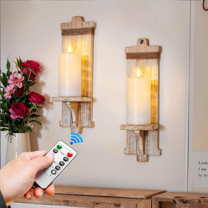 Homemory White Flameless Candles Battery Operated with Remote Timer, 3x3 Real Wax LED Pillar Candle for Home Fireplace Bedroom Living Room Party, Set of 3