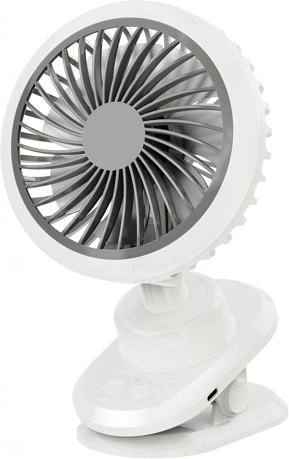 10000mAh Oscillating Desk Clip on Fan,USB Rechargeable,Portable Small Personal Fans,6-Inch Quiet,5Speed Strong Wind,Sturdy Clip,for Office/Bedroom/Room/Camping/Travel/Tent/Stroller.White