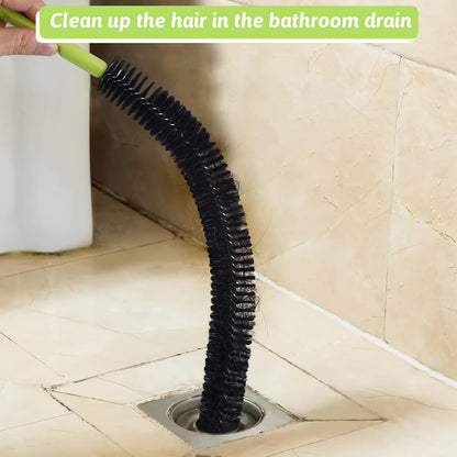 Sewer Drain Brush, Drain Clog Remover, 22.83inch Flexible Long Pipe Snake Hair Clogs Catcher Cleaner Tool for Toilet, Kitchen Sink, Sewer Drain, Bathroom Tub