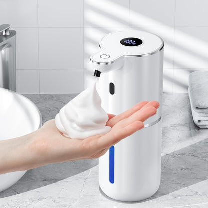 Automatic Soap Dispenser with Smart Digital Display, Touchless Rechargeable Hand & Dish Liquid Soap Dispenser for Kitchen & Bathroom - 6 Adjustable Level, Wall Mounted, 380ml IPX5 Waterproof