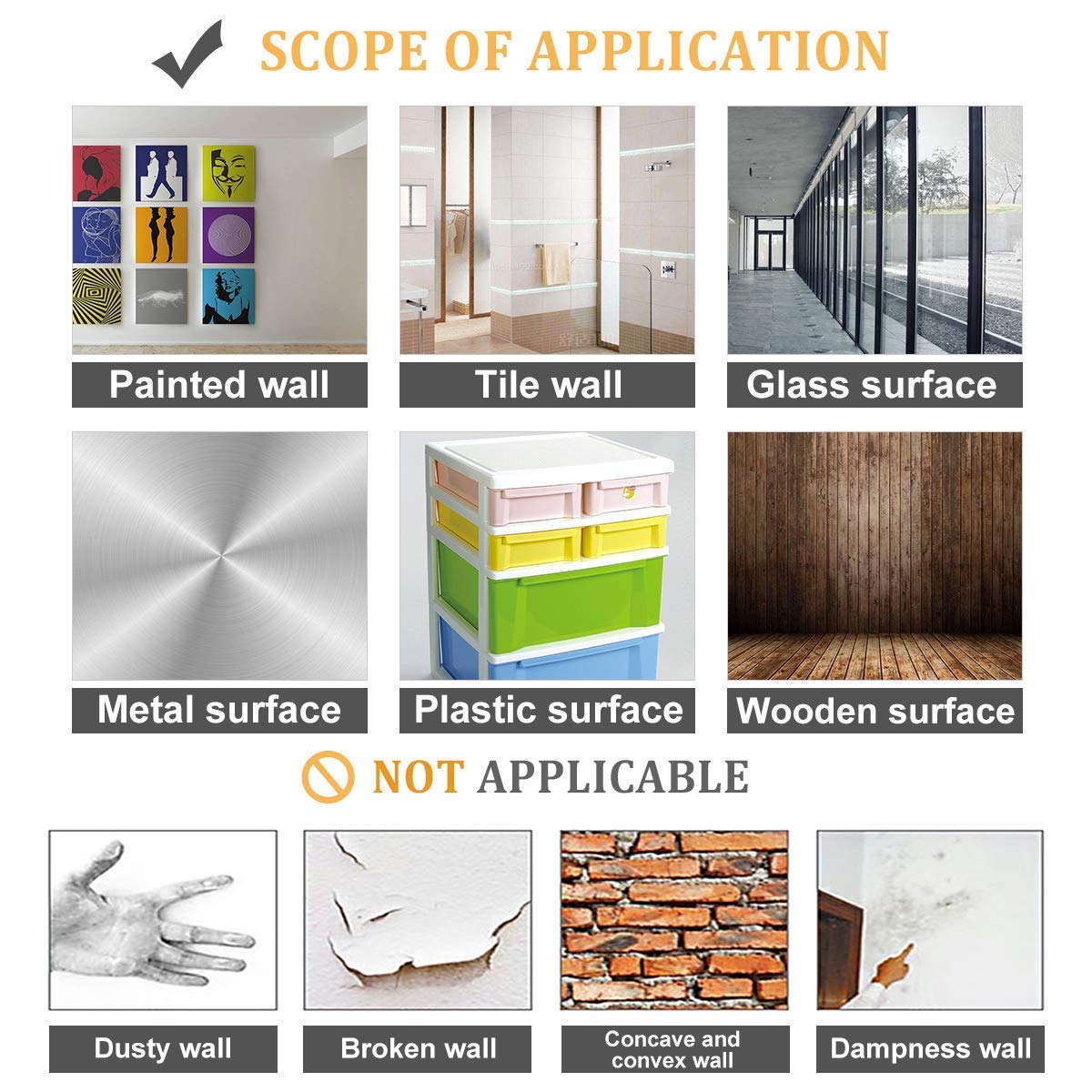 Double Sided Tape Heavy Duty, 3M Mounting Tape, Traceless Reusable Clear Adhesive Nano Tape, Washable Removable Strong Sticky Gel Grip Tape for Home Wall Photos Posters Fix Carpet Mats