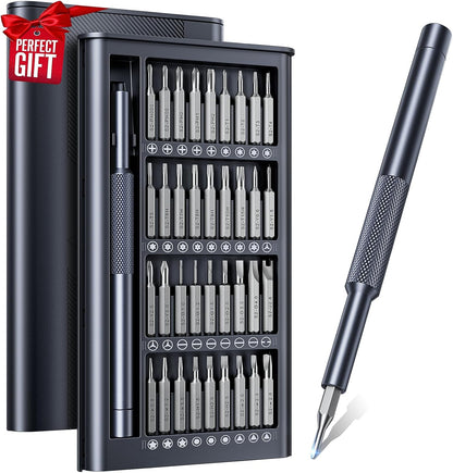 AXTH 25-in-1 Small Precision Screwdriver Set, Professional Magnetic Mini Repair Tool Kit for Phone, Computer, Watch, Laptop, Macbook, Ring Doorbell, Eyeglass, Electronic, [Bearing Steel] Screw Driver